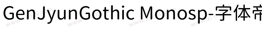 GenJyunGothic Monosp字体转换